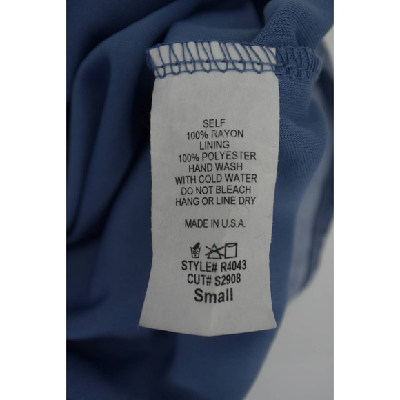 Sage Blue Ruffle Open Back Halter Romper Womens S - Picture 7 of 7